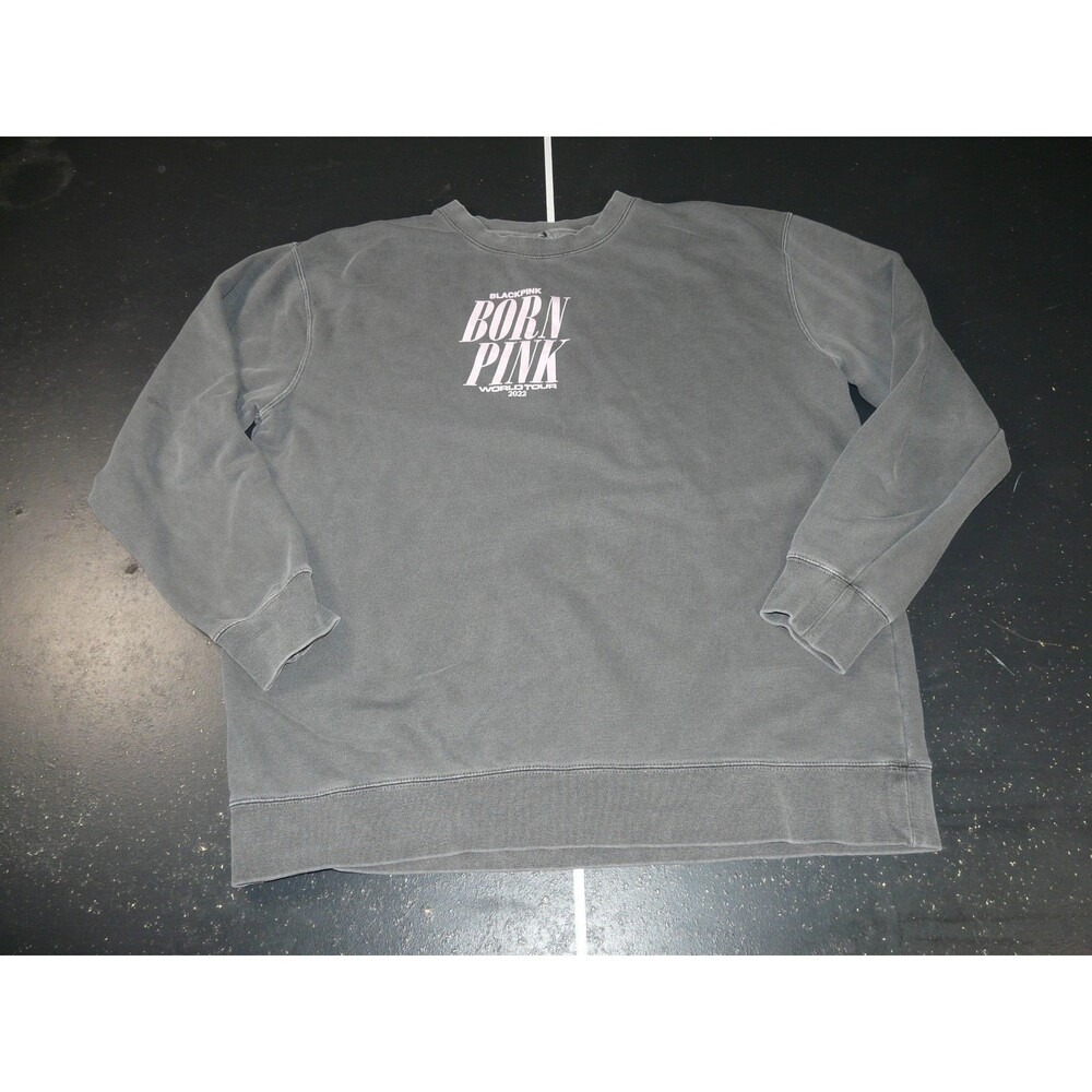 Blackpink Sweatshirt Born Pink World Tour 2022 Women's Large / Extra Large Gray